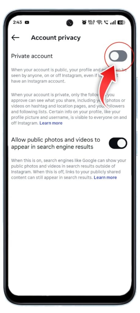 Instagram Account Private Kaise Kare 2025