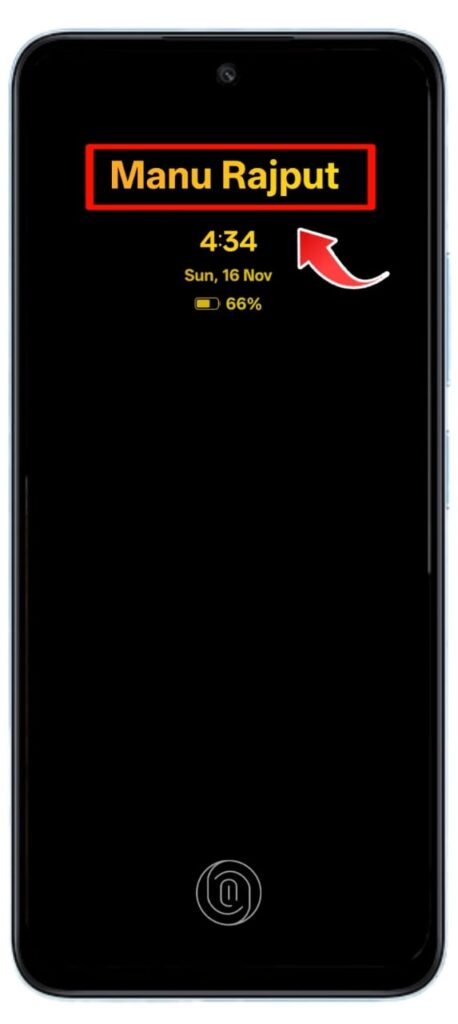 Lock Screen Me Name Kaise Likhe 2025