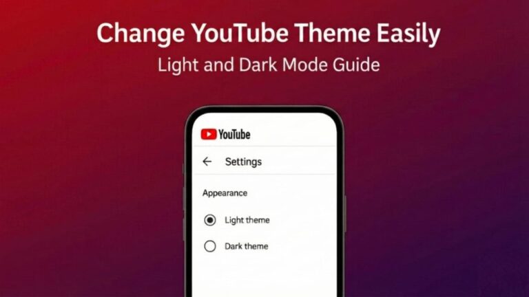 How to Enable or Disable YouTube Dark Mode – Simple Step-by-Step Guide
