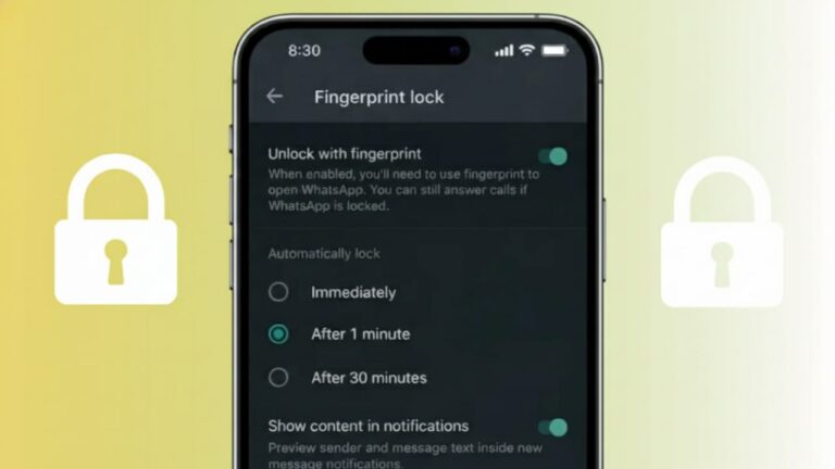 How to Secure WhatsApp Using Face ID or Fingerprint on iPhone and Android