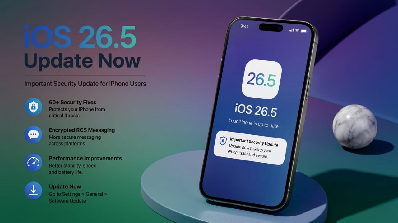 iOS 26.5 Update Released for iPhone Users: Why Apple Wants Everyone to Update Quickly
