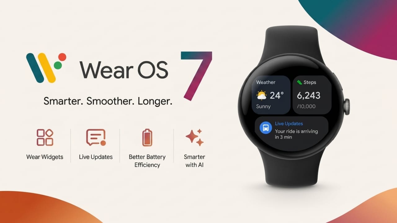 Wear OS 7 Announced: Smarter Widgets, Improved Battery Life, AI Features, and More