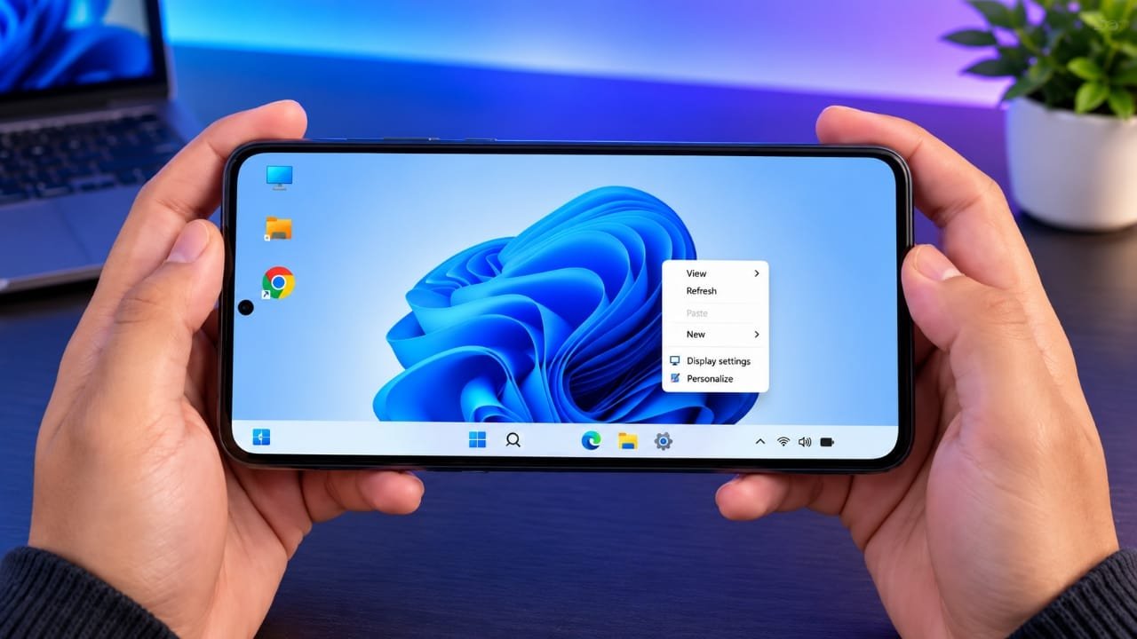 How to Make Your Android Phone Look Like a Windows 11 PC